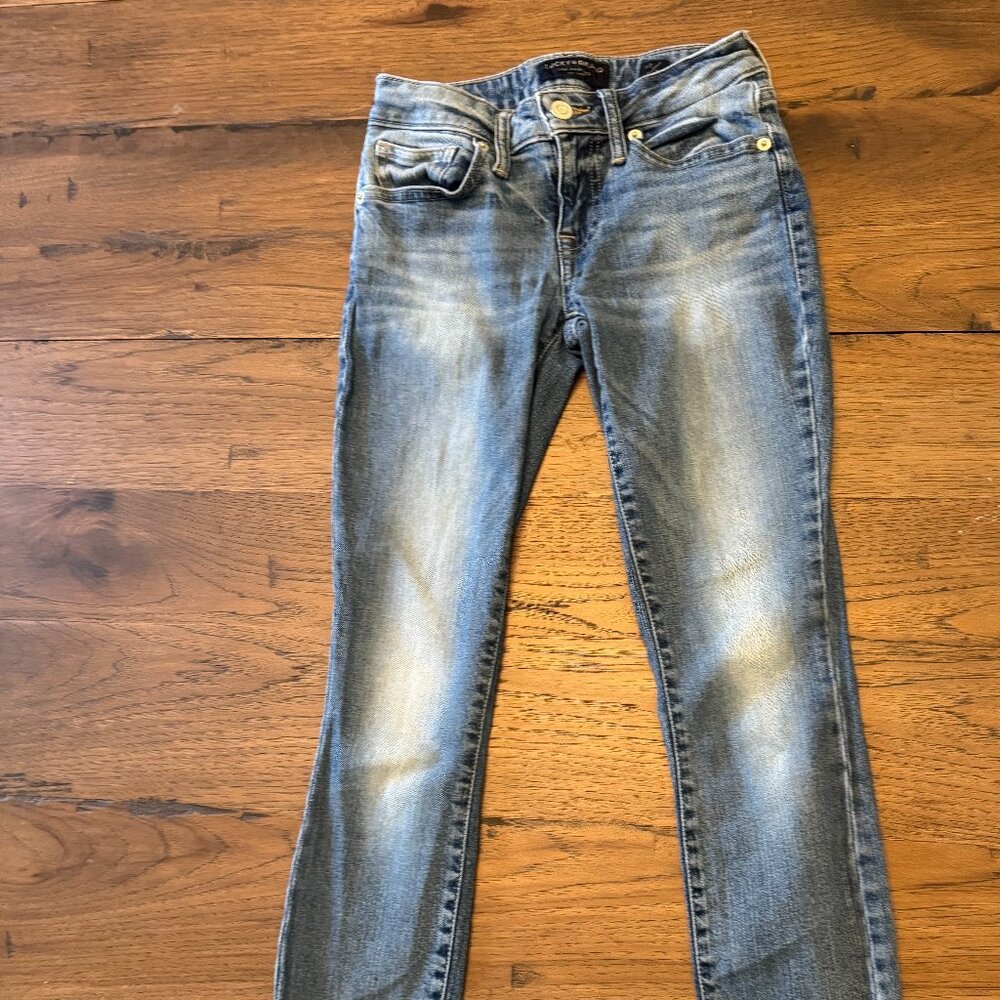 Lucky Brand Lolita Skinny Jeans | 00 / 24 | Y2K Low Rise Raw Hem